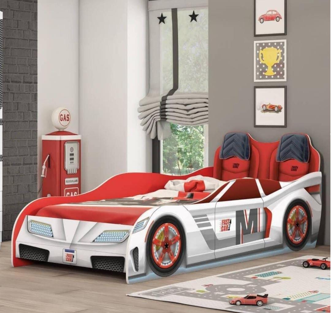 Cama Infantil Fast Car Casatema Branca